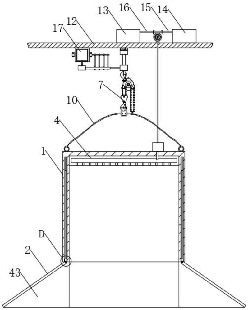 Isolated fire extinguishing cover of intelligent machining workshop