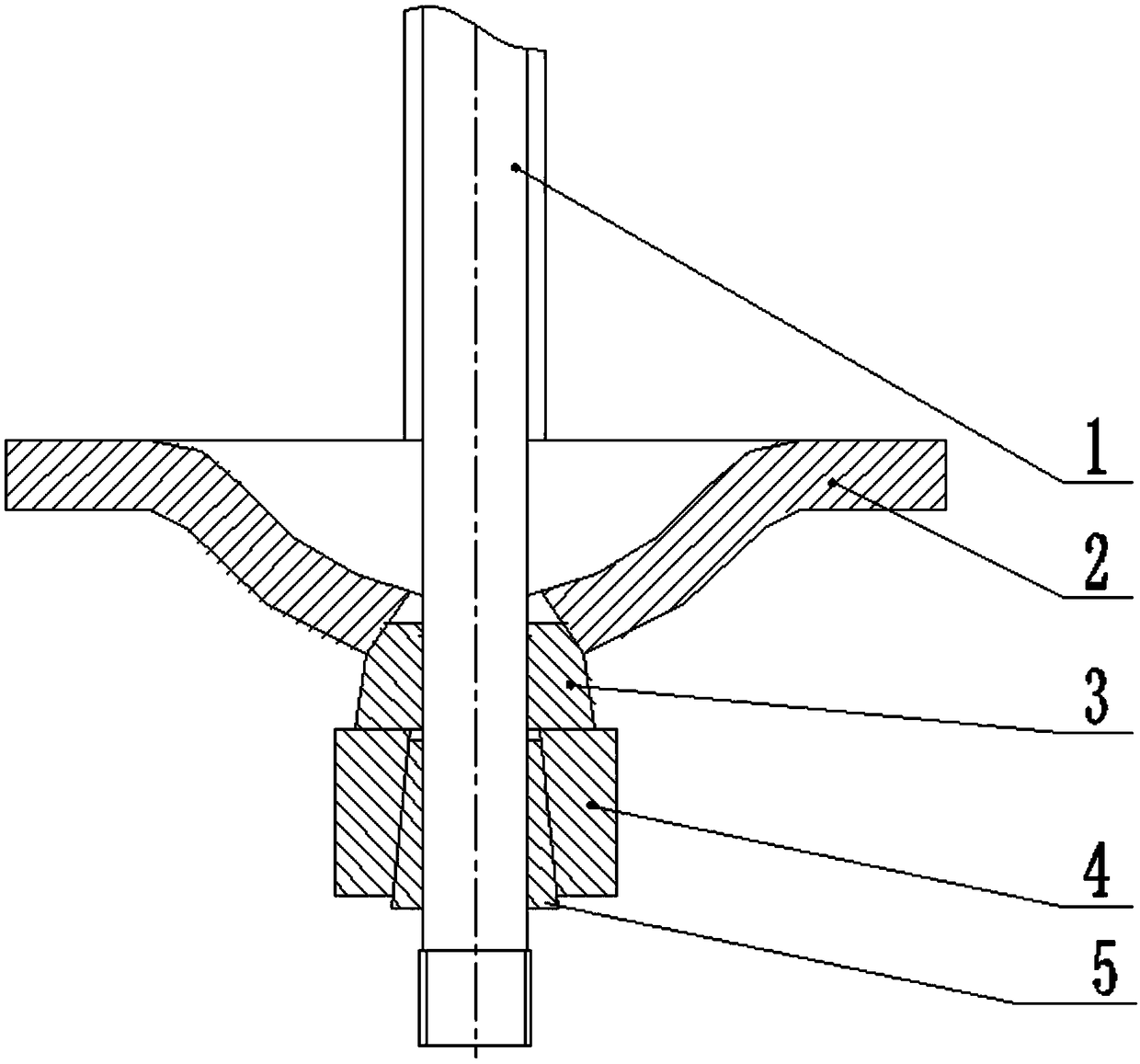 Anchor rod tensioning construction device and construction method