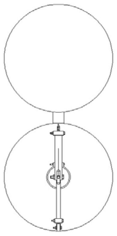 A sacrificial anode protection device for a truss-type double-tube horizontal metering separator