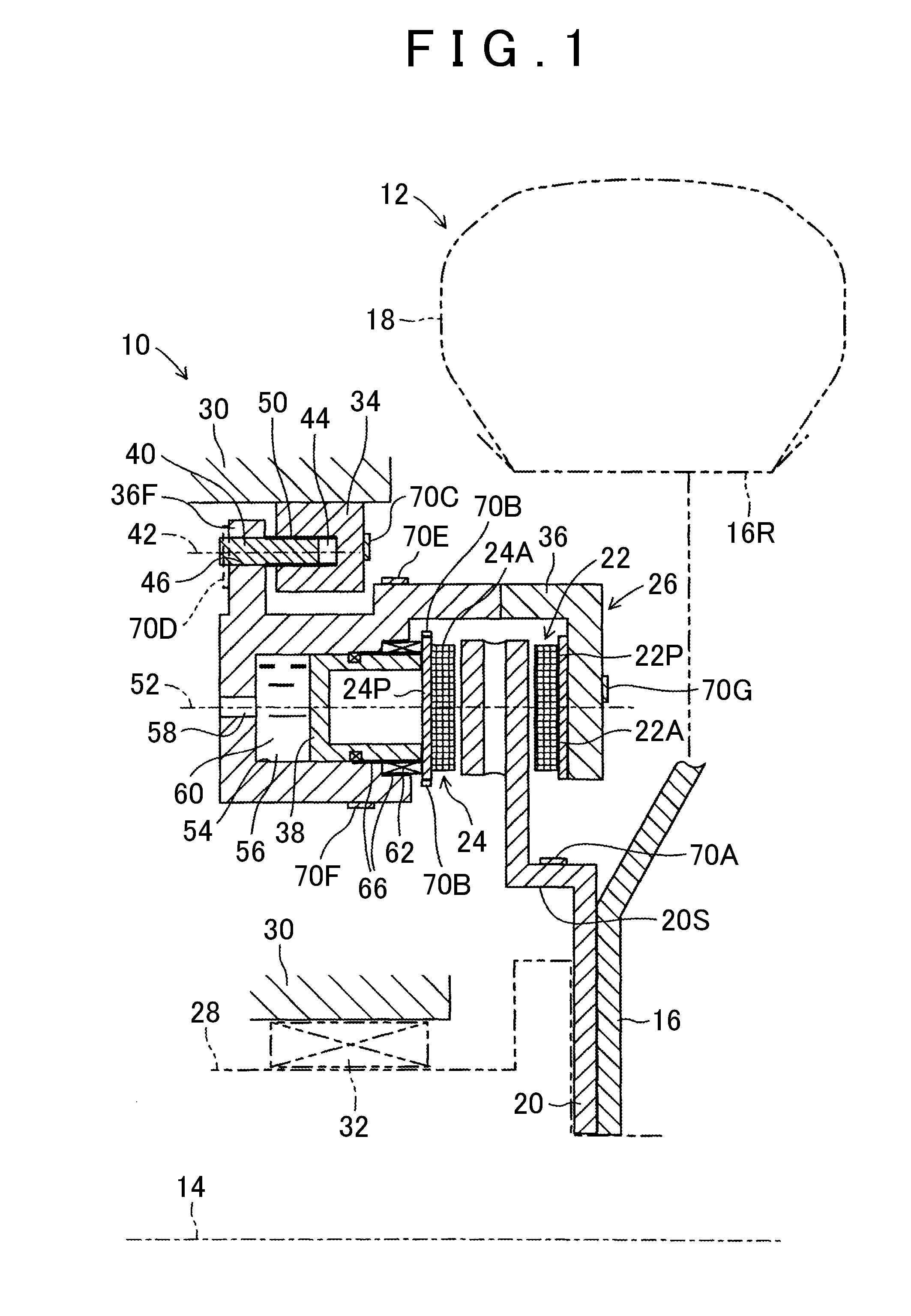 Braking force generation device of vehicle