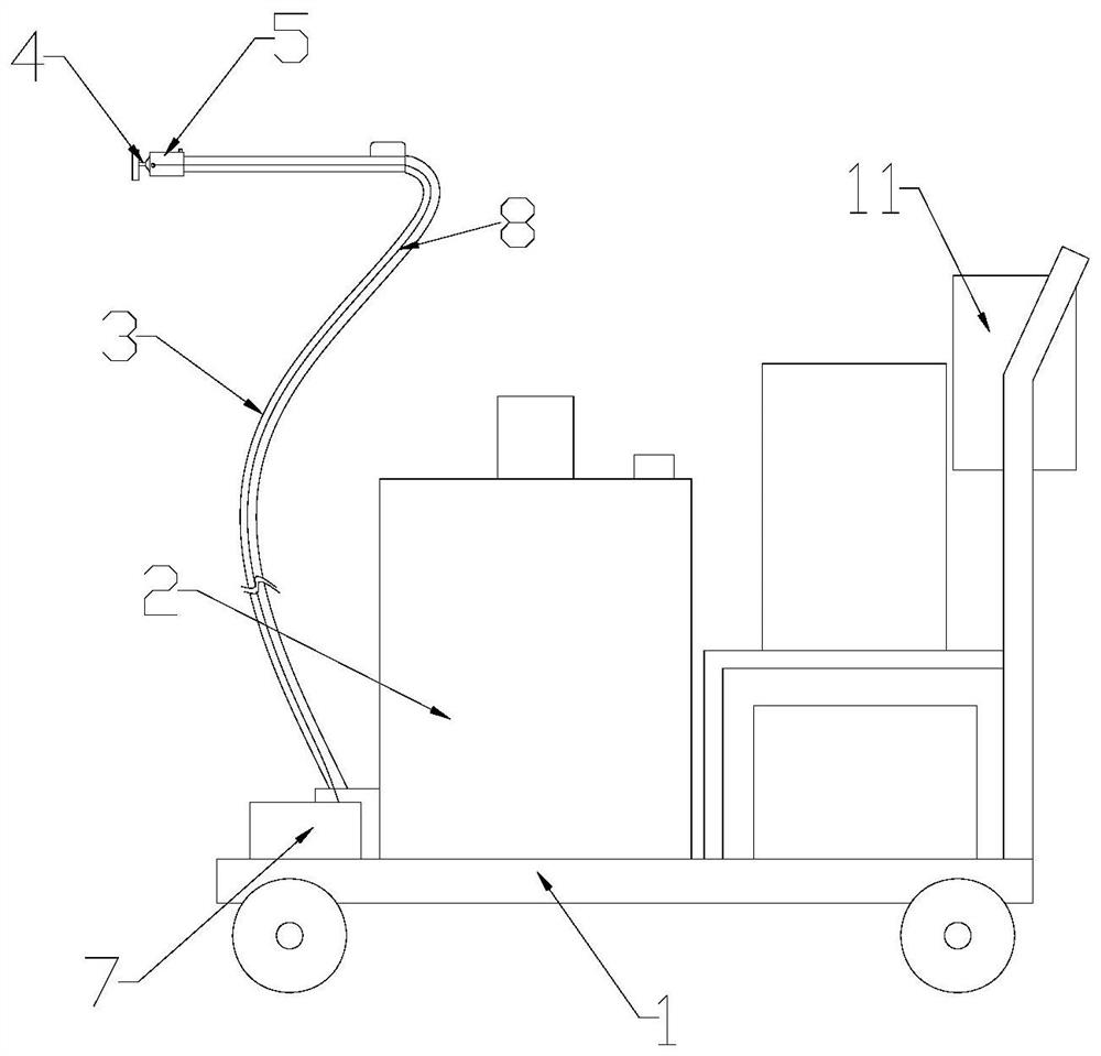 A kind of asphalt pavement filling device and method