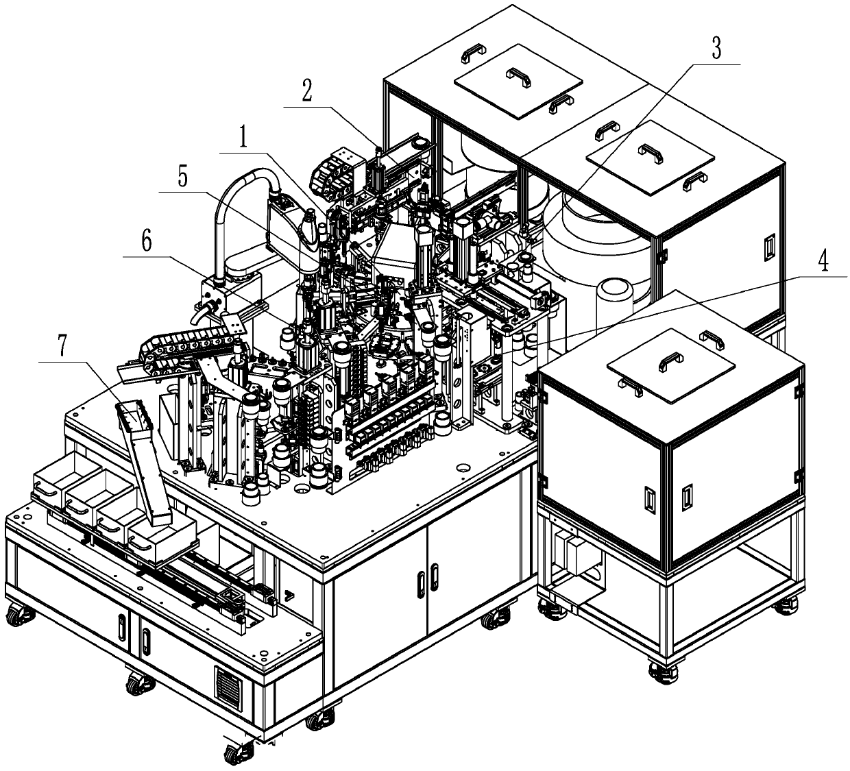 One-way valve assembling and detecting machine