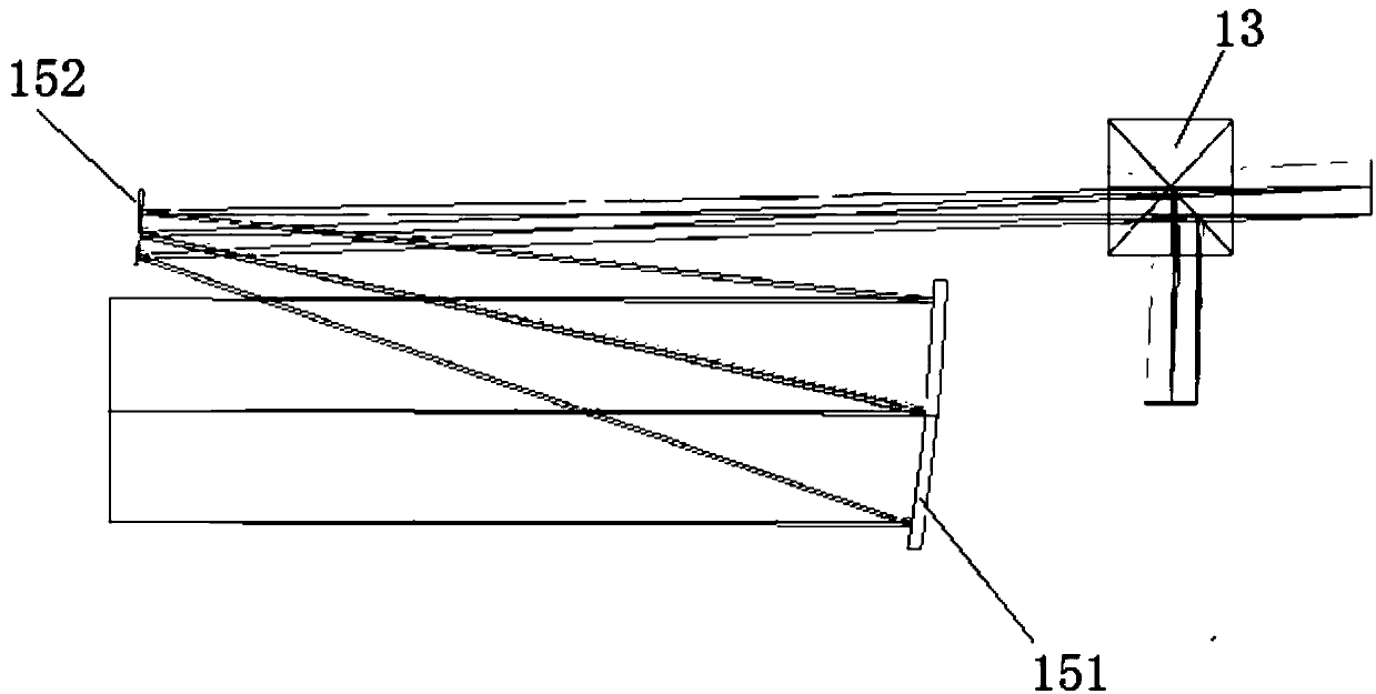 Onboard three-optical-axis consistency test component, system and method