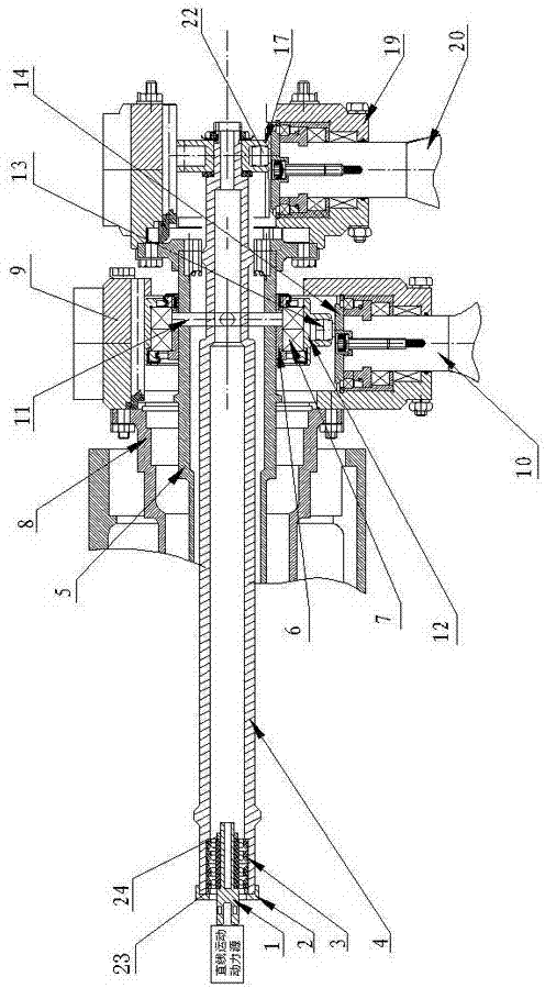 Coaxial contra-rotating type propeller pitch-varying device