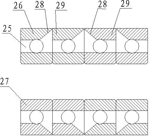 Coaxial contra-rotating type propeller pitch-varying device