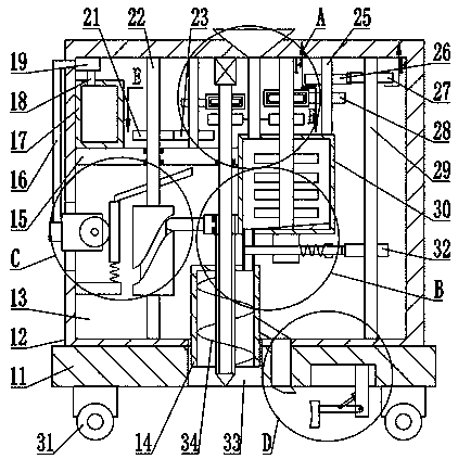 Agricultural hole-digging, watering and fertilizing device