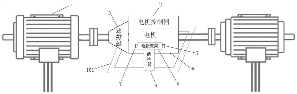 Method and device for acquiring and processing vibration spectrum data of electric drive system