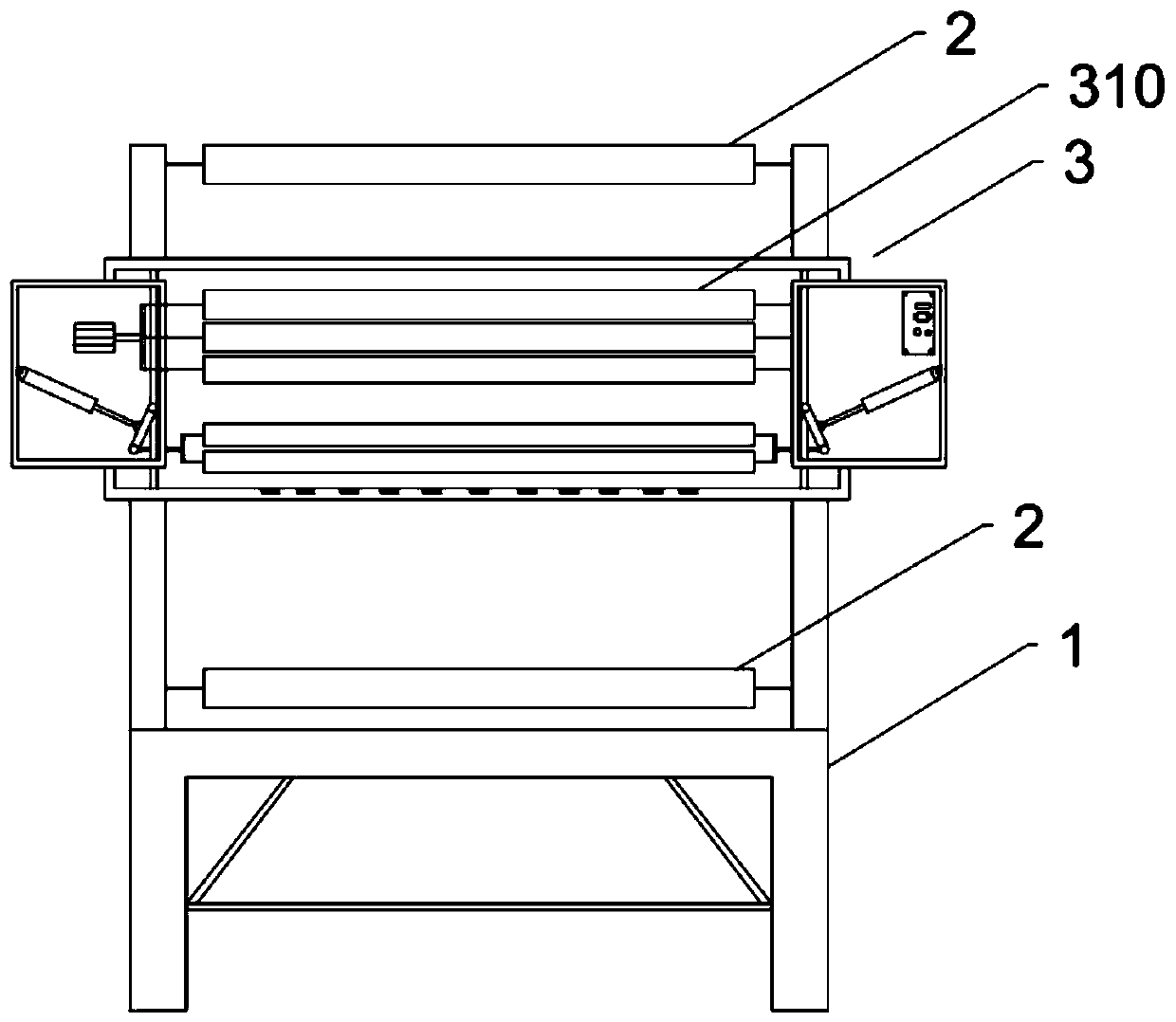 Gauze net winding deviation rectifying device