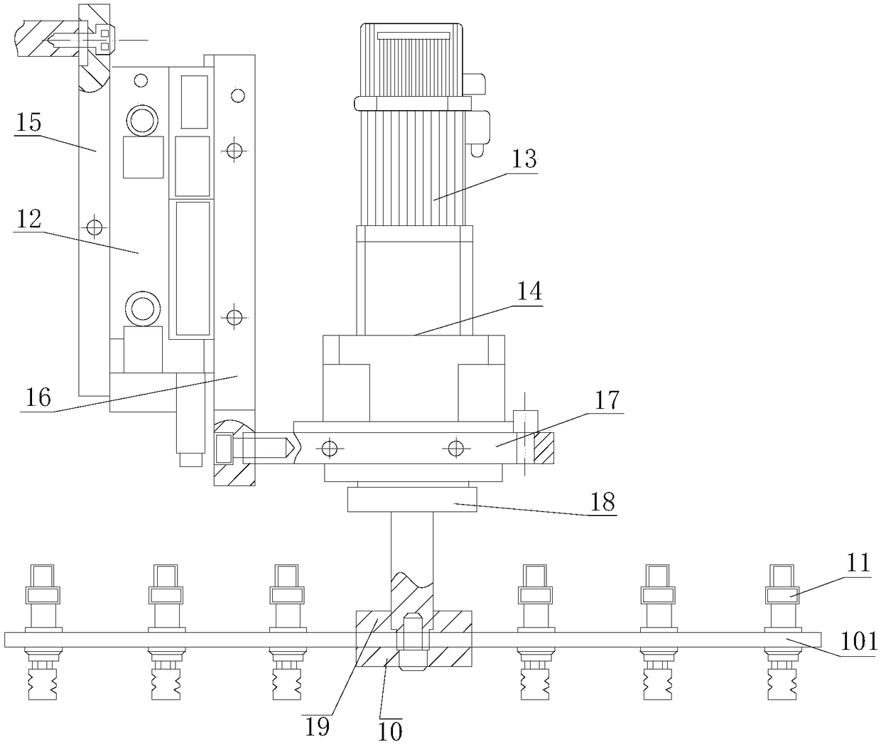 Intelligent identifying and automatic grabbing device for dials of quartz clocks