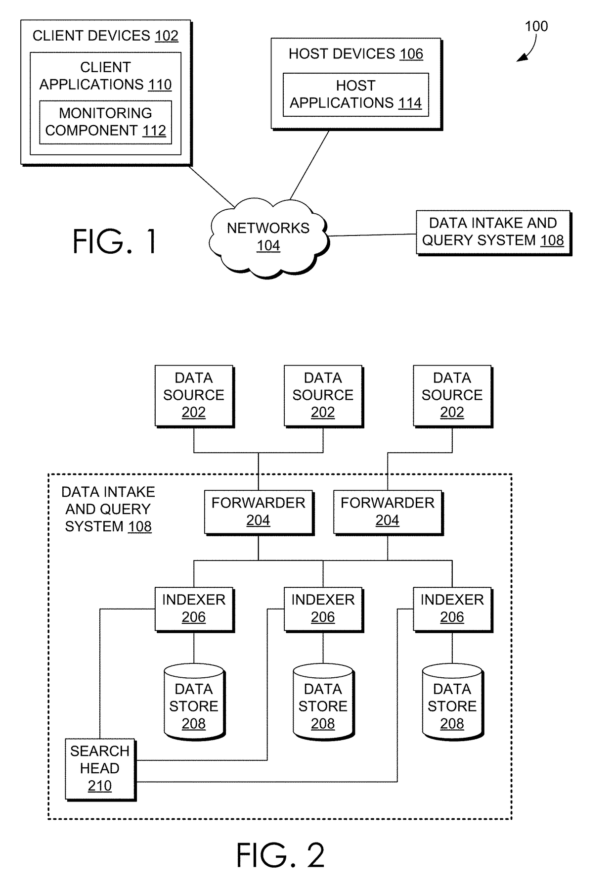 Security monitoring of network connections using metrics data