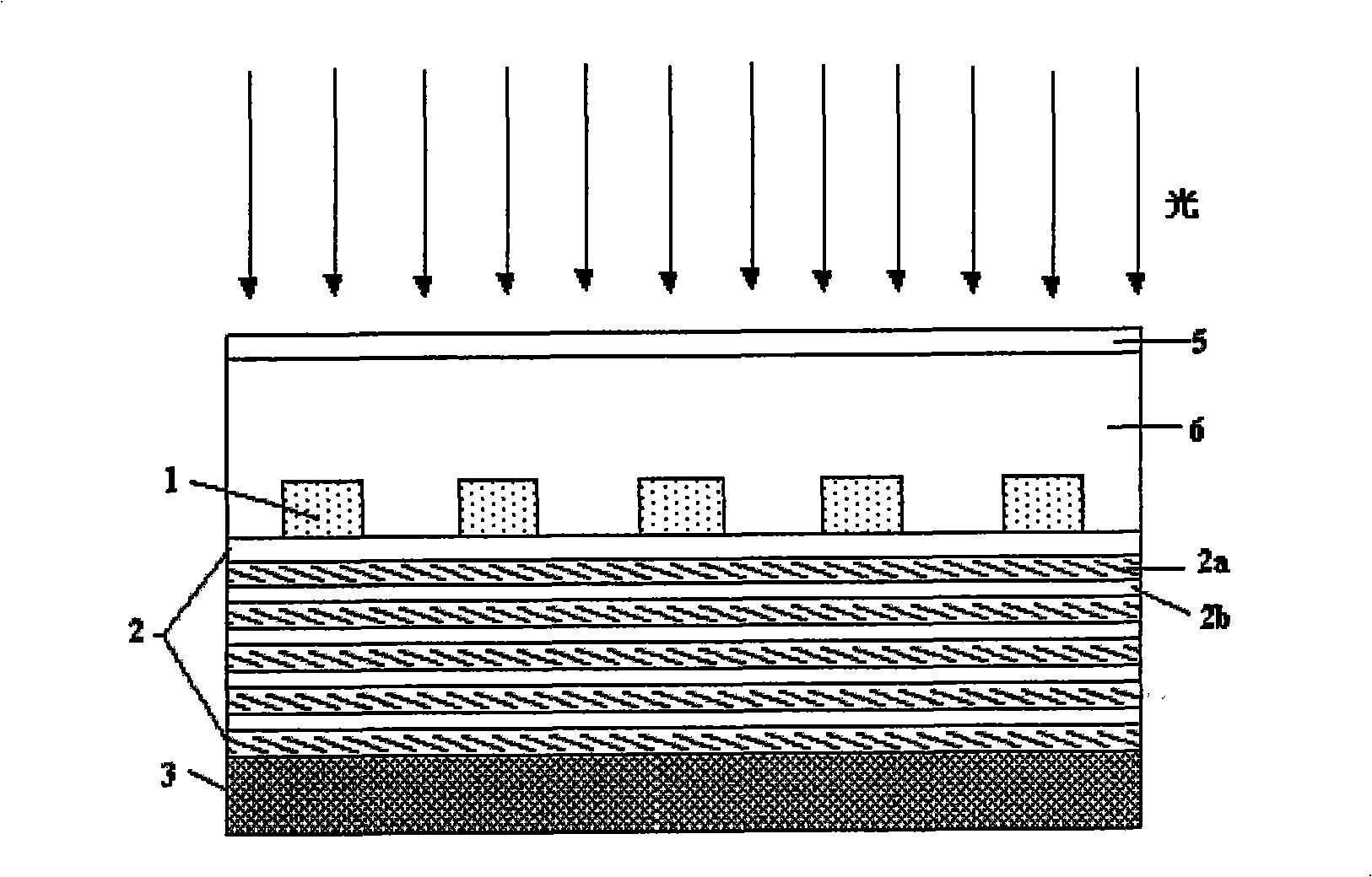 Light trapping structure for thin film solar cell