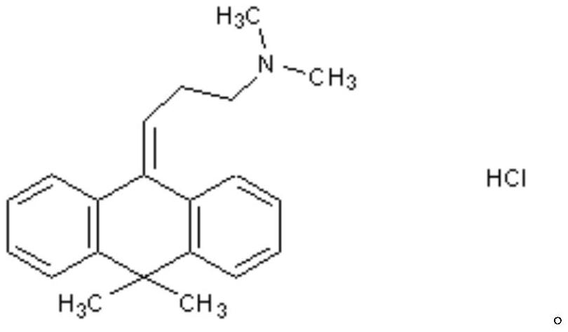 A kind of flupenthixol melitracen tablet and preparation method thereof