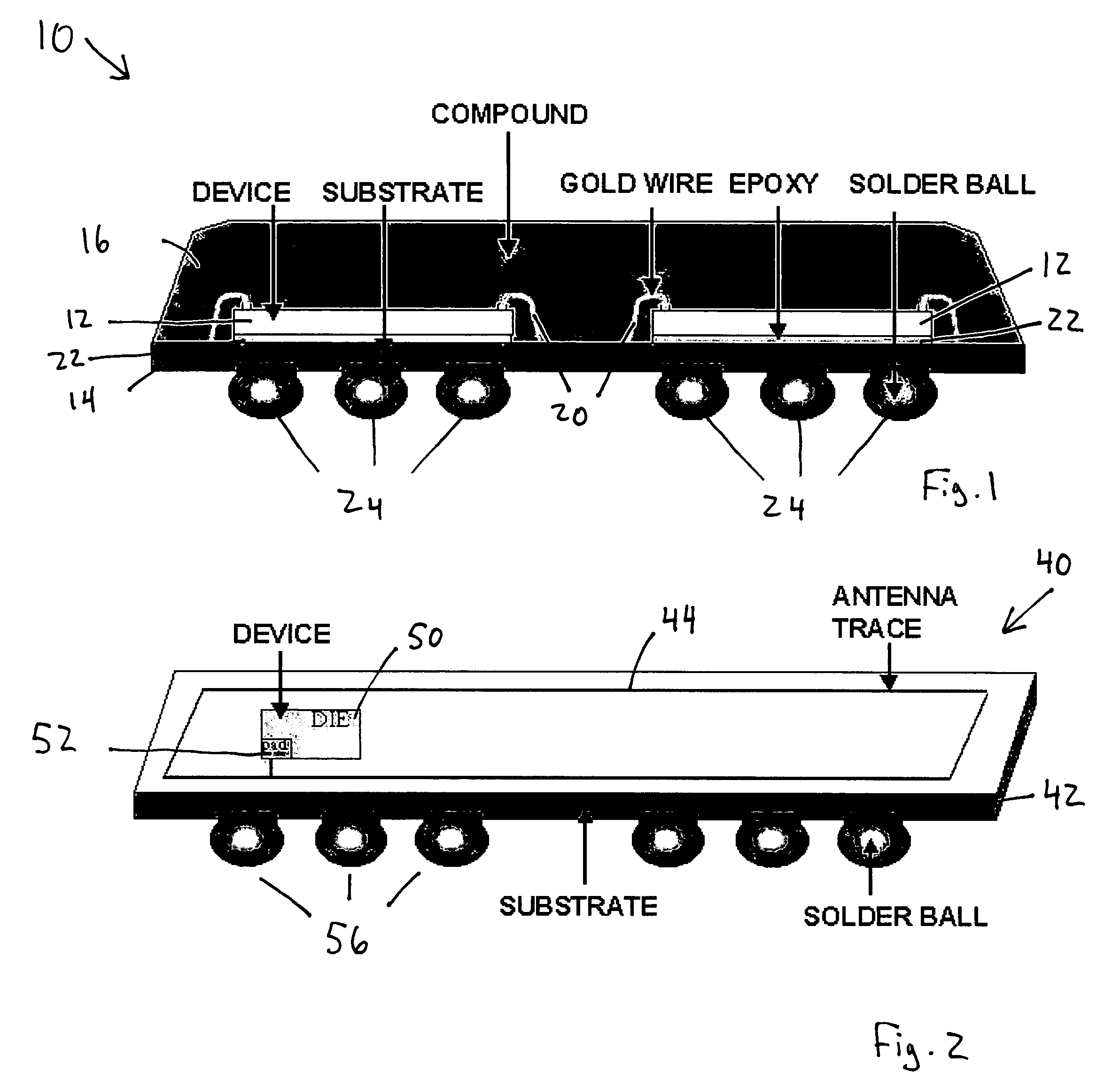 Ball Grid Array package having integrated antenna pad