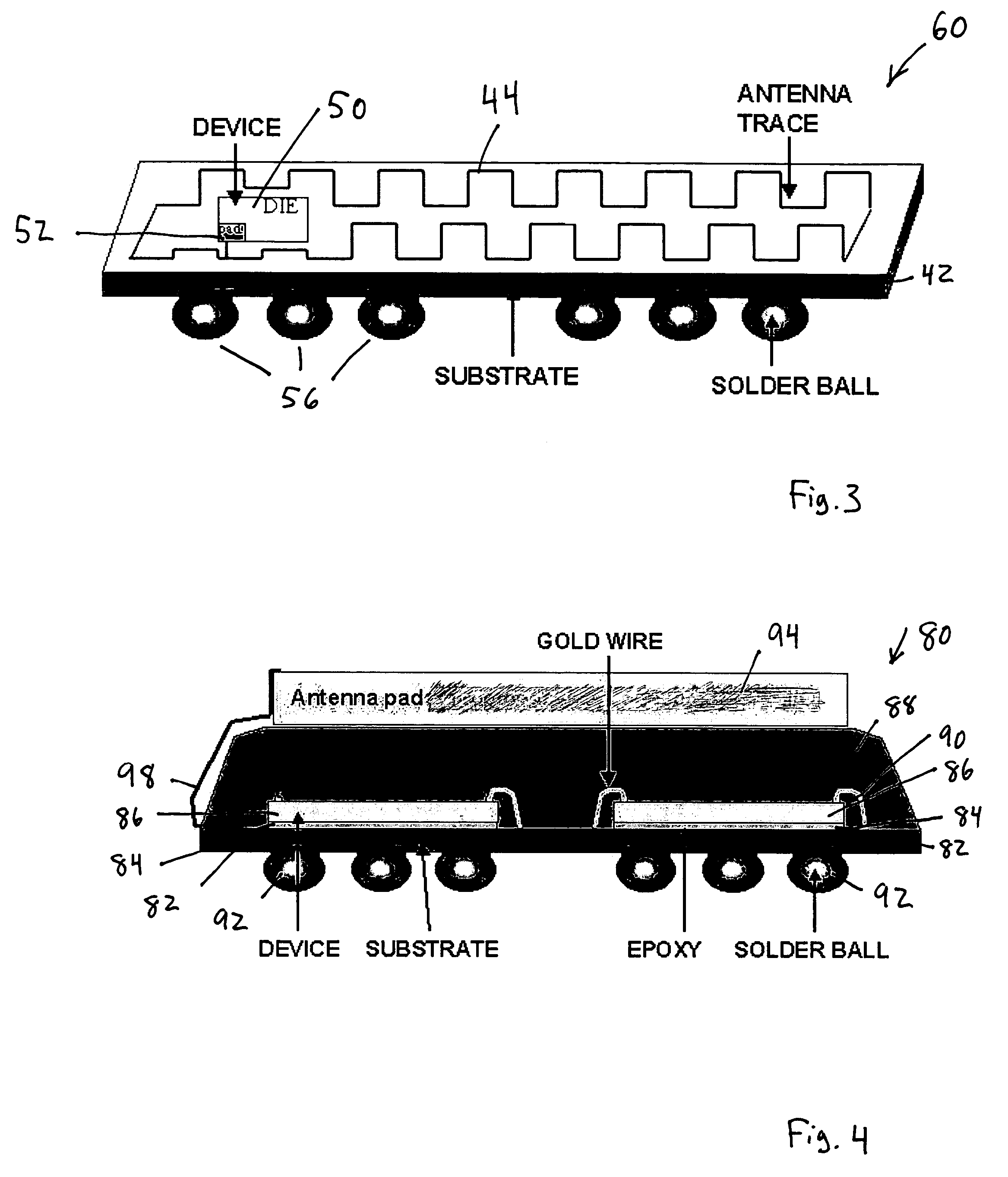 Ball Grid Array package having integrated antenna pad