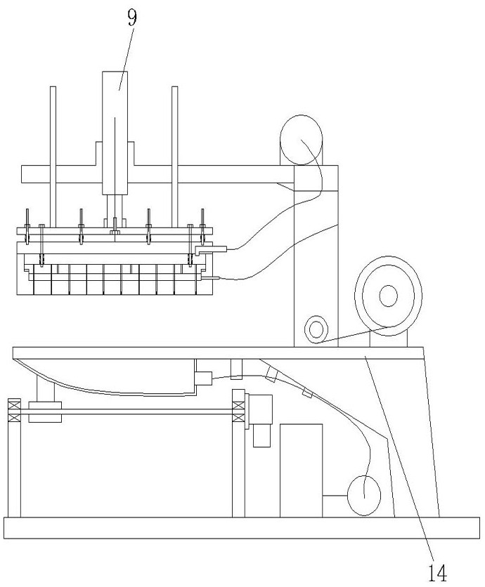 Thermal transfer printing device for breathable pattern on clothing surface and thermal transfer printing processing method thereof