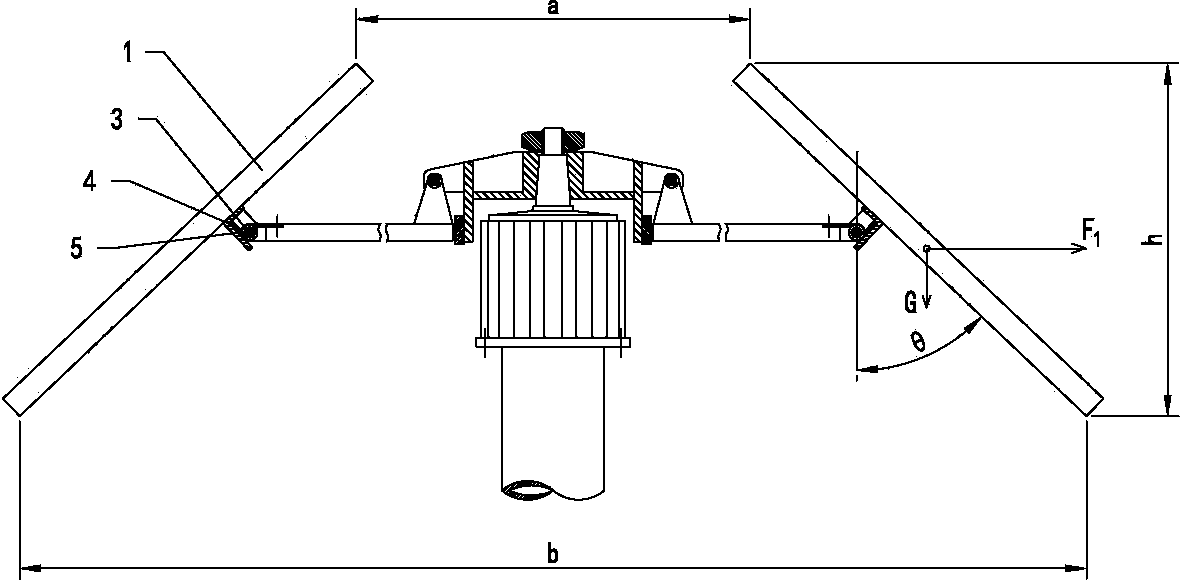 Rising swing blade type vertical-shaft wind generating set