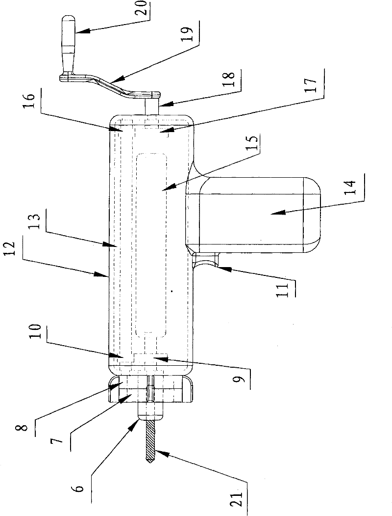 Double-cross-surface laser-directional minimally-invasive cranial drill