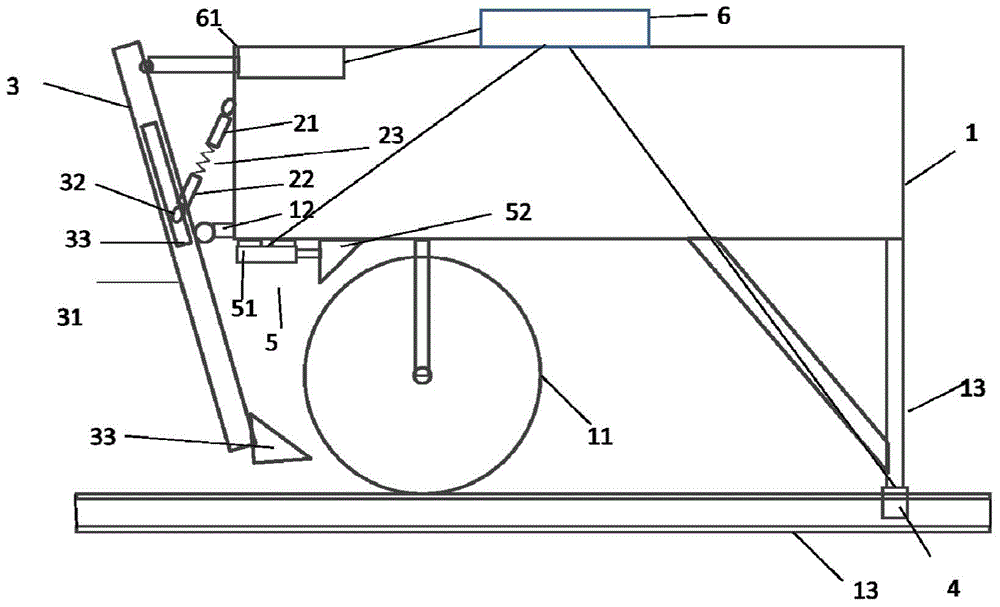 Braking device on tracks