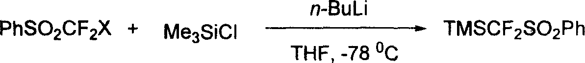 Preparation method of [(phenyl sulfonyl) difluoro methyl] trimethyl silane