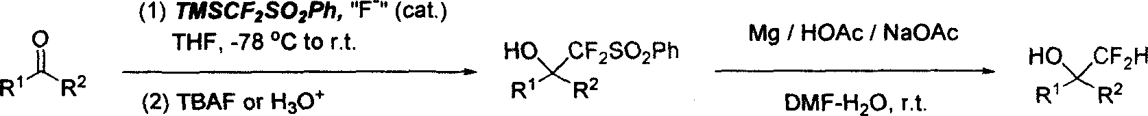 Preparation method of [(phenyl sulfonyl) difluoro methyl] trimethyl silane