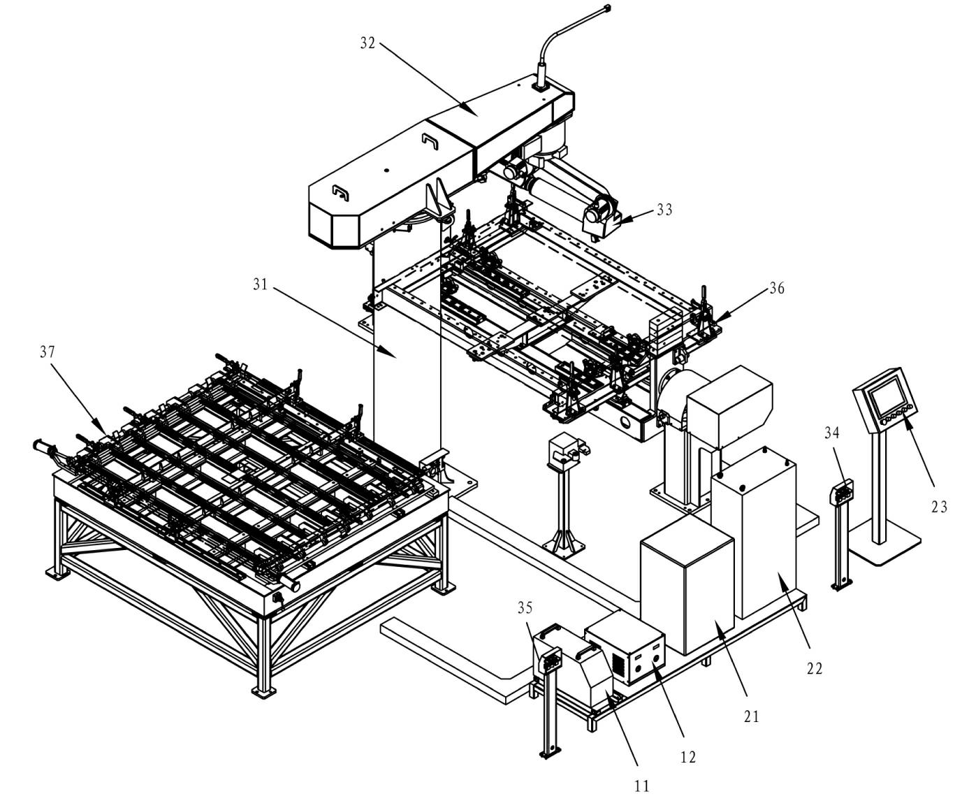 Welding method for car bottom of elevator based on welding robot