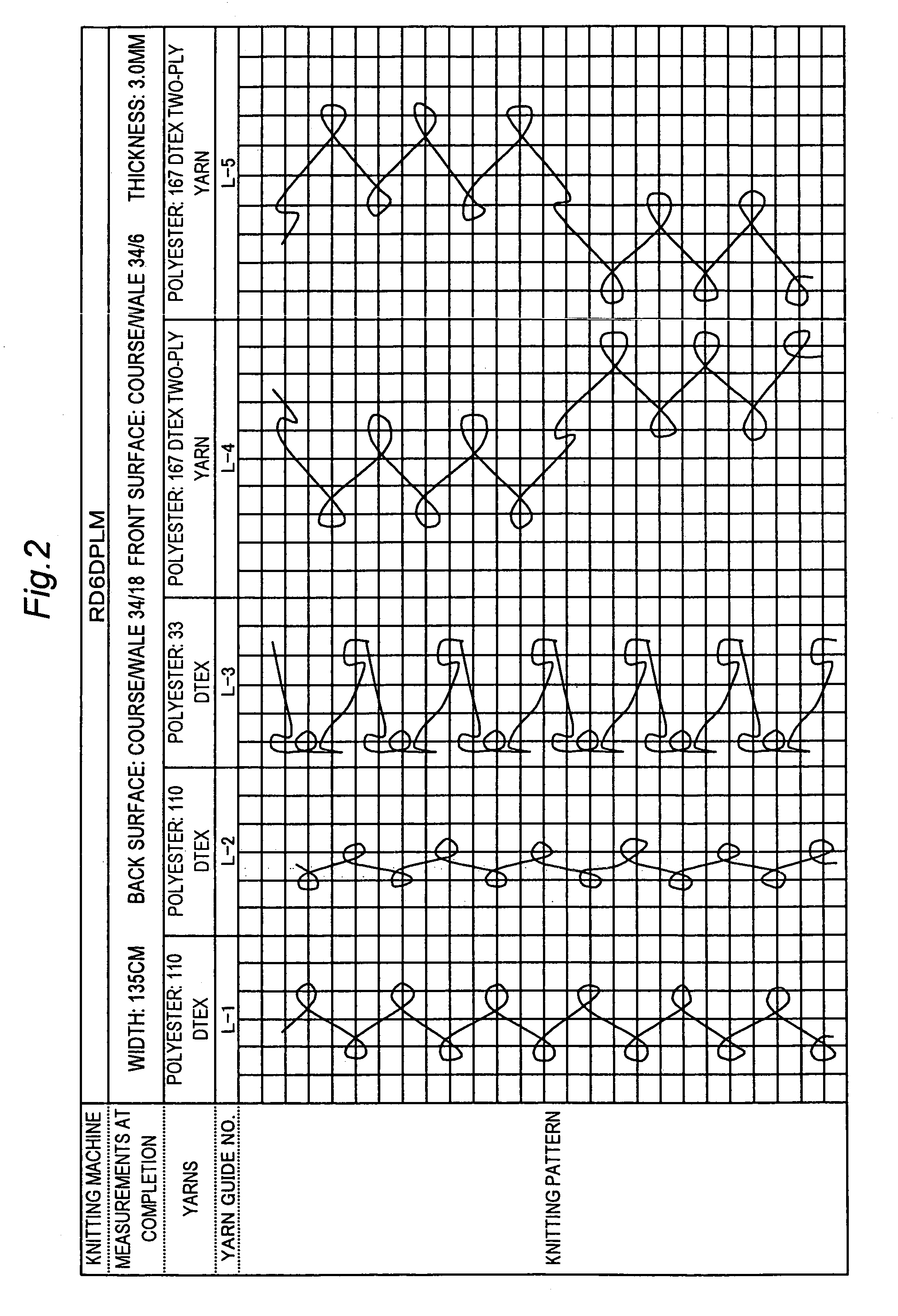 Warp knit fabric with steric structure