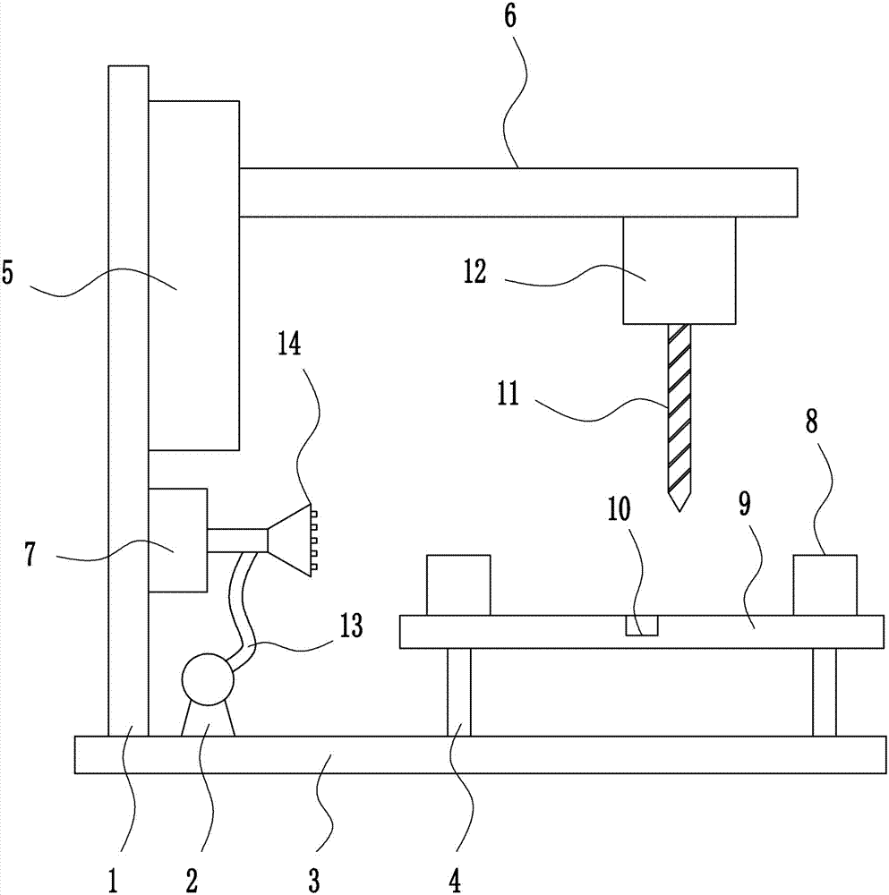 Hole drilling device for processing of circuit board