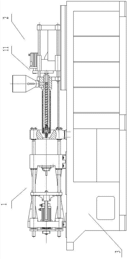 All-electric ejecting-type super-speed injection molding machine