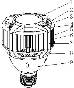 Non-interference camera-shooting LED lamp