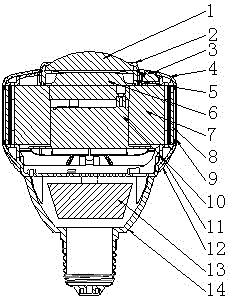 Non-interference camera-shooting LED lamp