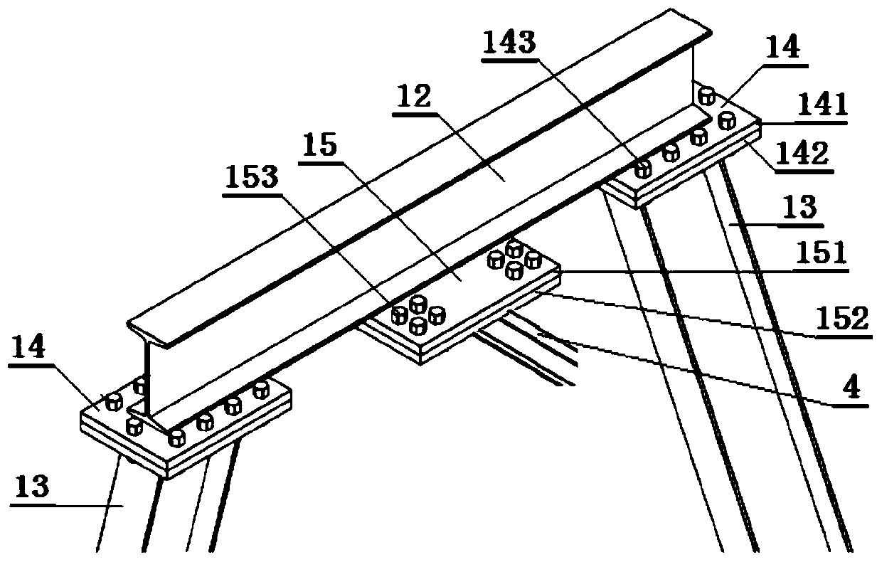 Walking small electric hoister suitable for transferring materials between reverse building method floors