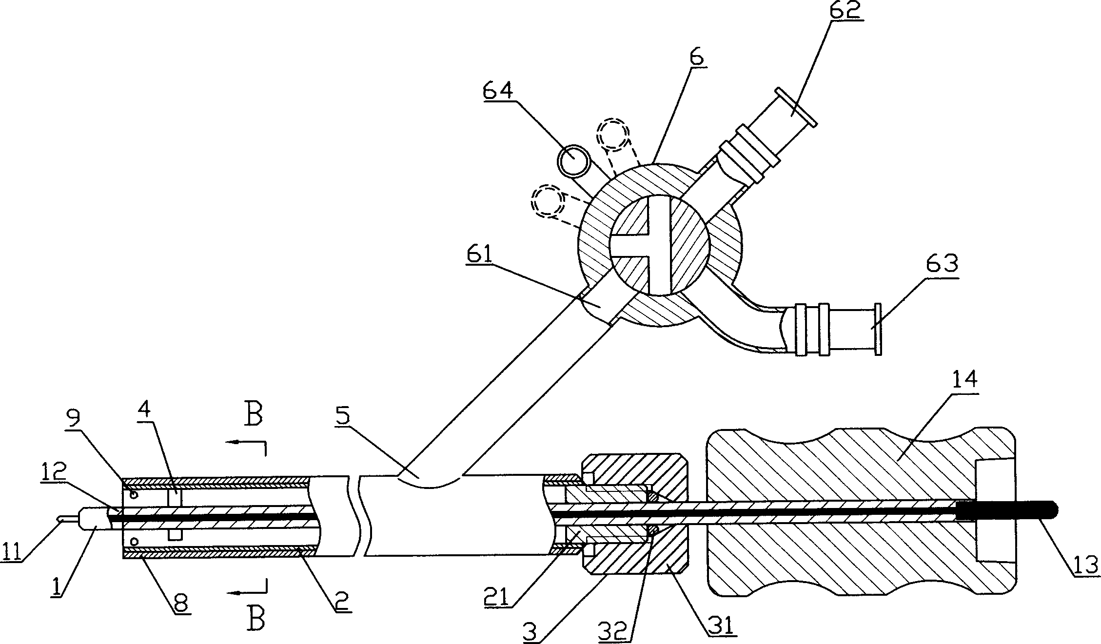 Electric needle capable of flushing and sucking