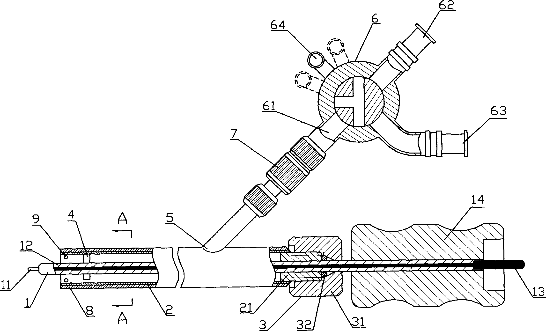 Electric needle capable of flushing and sucking