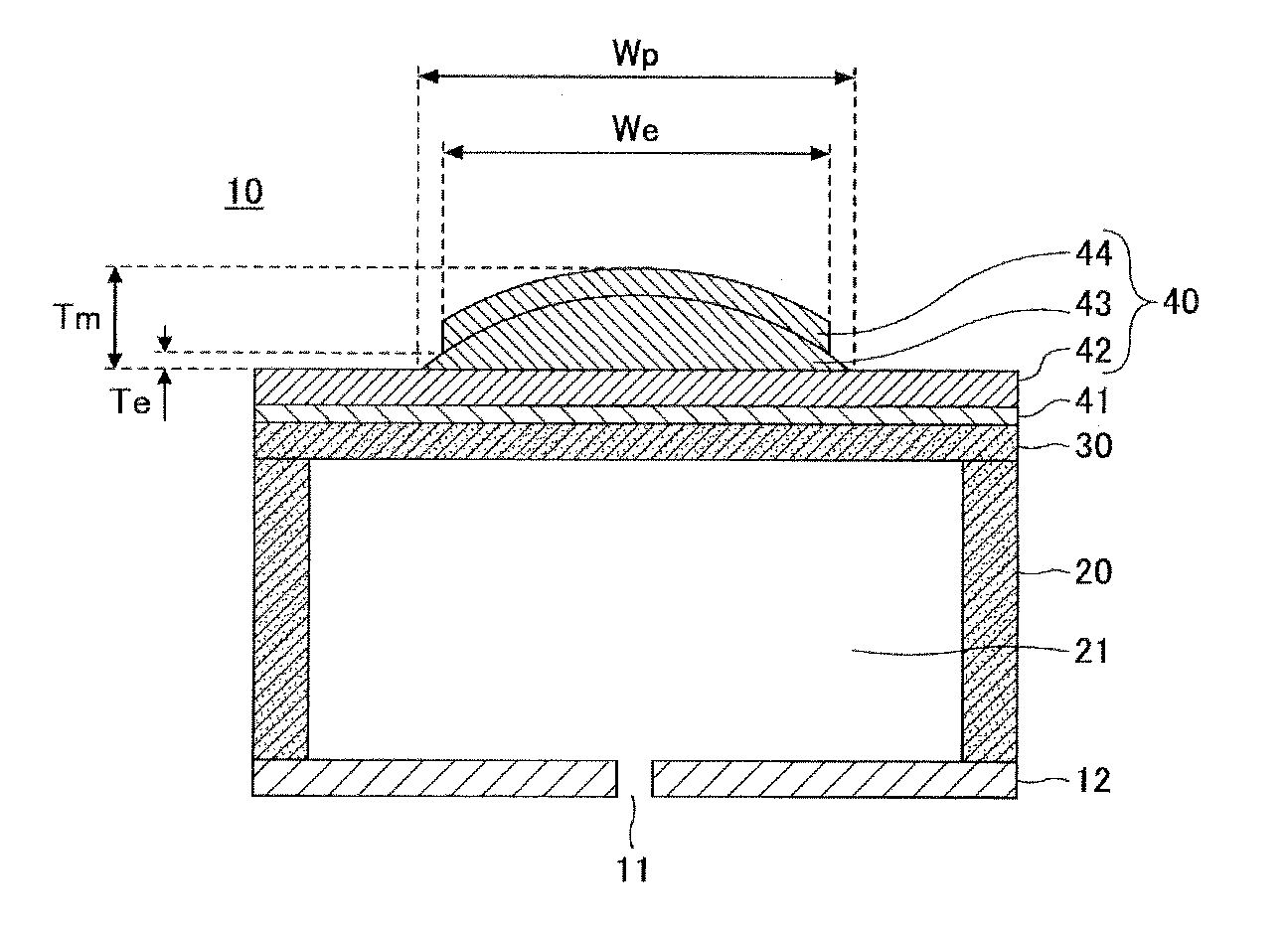 Electro-mechanical transducer element, liquid droplet ejecting head, image forming apparatus, and electro-mechanical transducer element manufacturing method