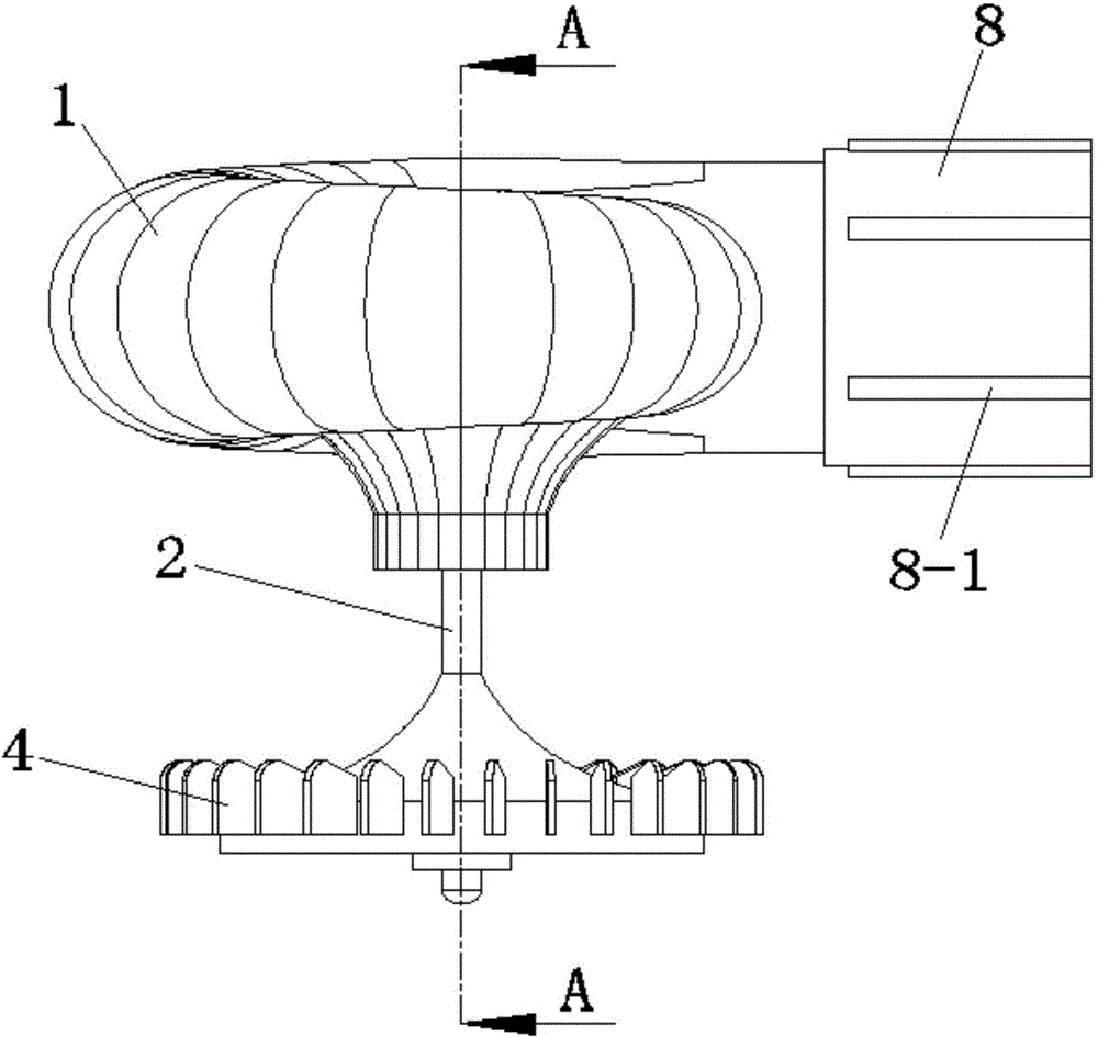 Water turbine type splashing device