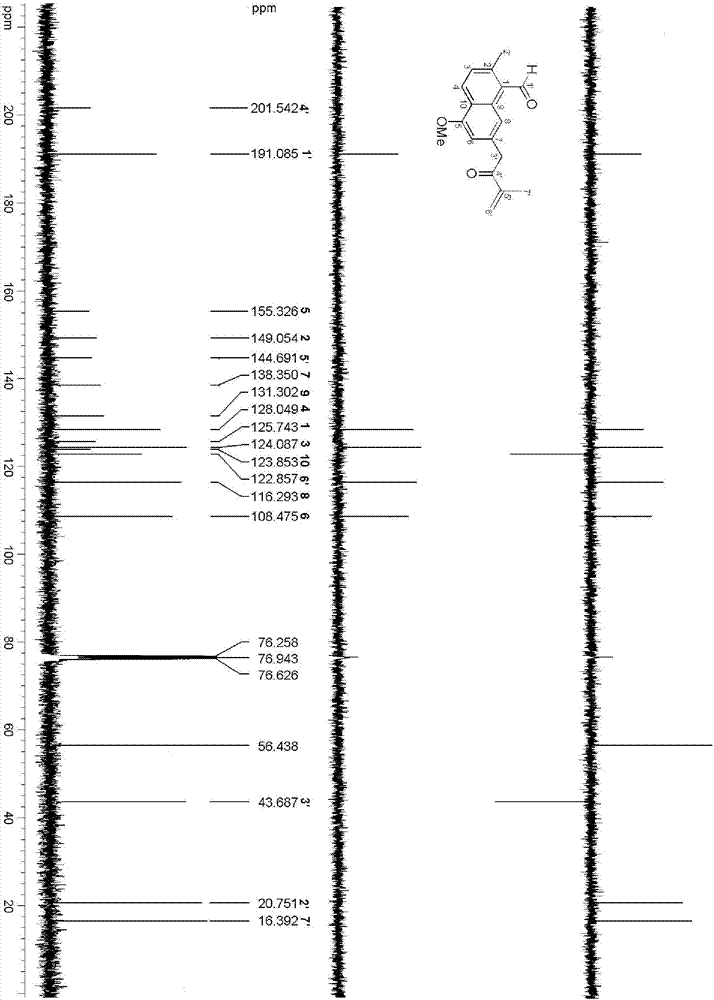 Naphthalene compound extracted from lavender, and preparation method and application thereof