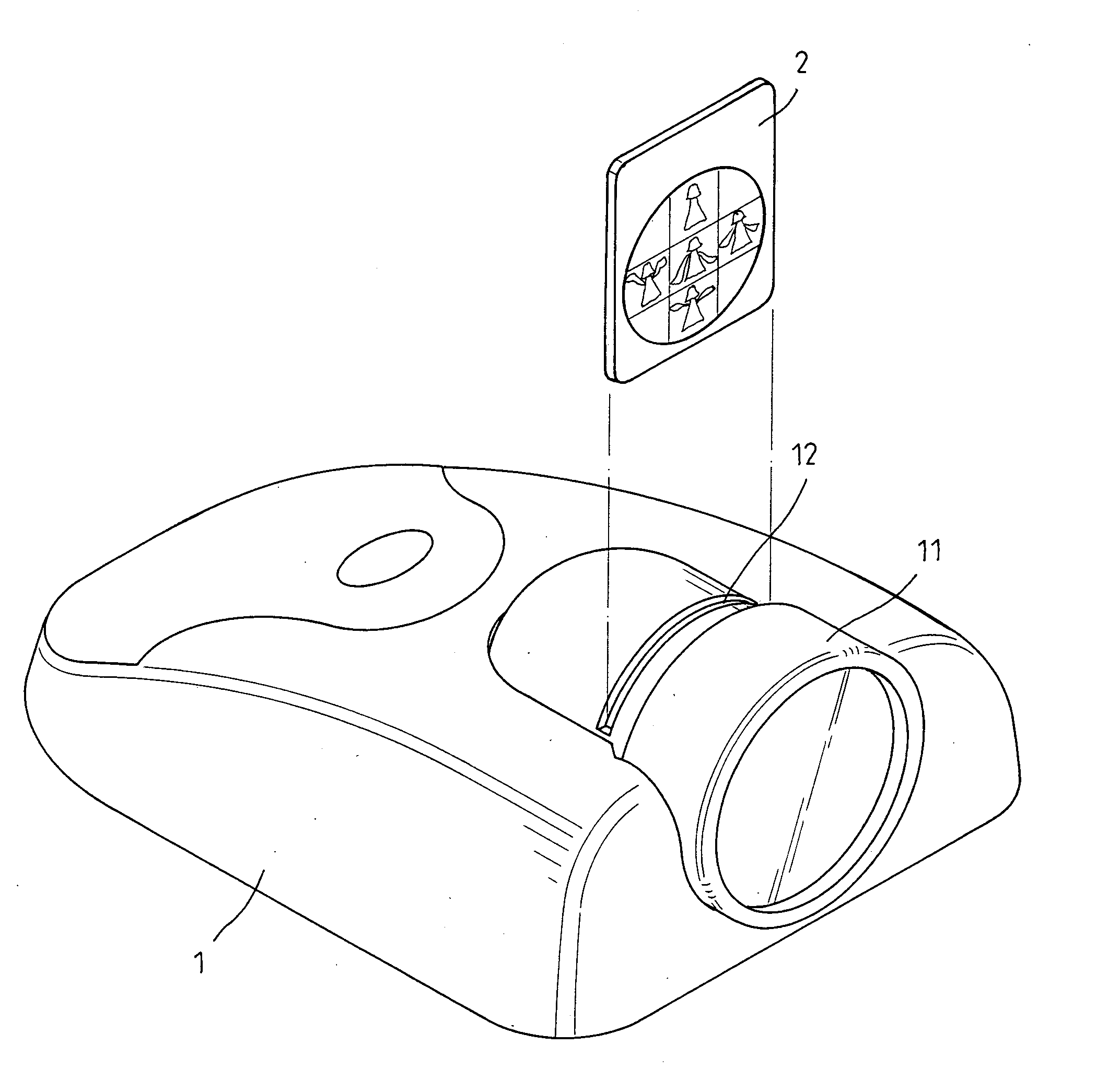 Slide projector with multiple projection sections