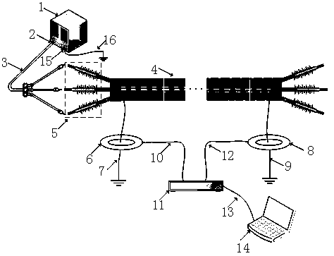 Evaluation method for health state of XLPE cable based on current distribution state of grounding wire