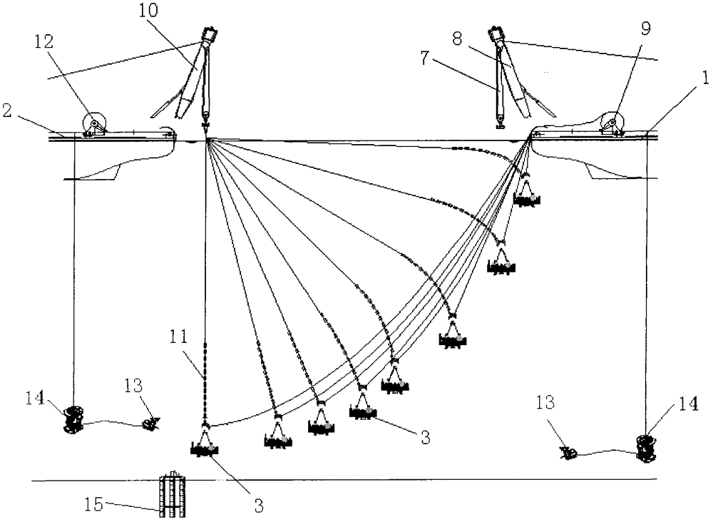 Method and device for installing typical underwater manifold in swing mode