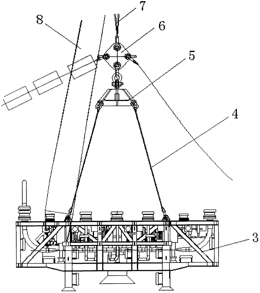 Method and device for installing typical underwater manifold in swing mode