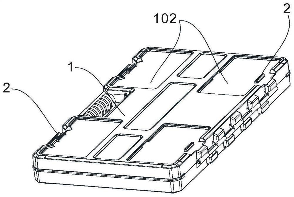 Assembling and stacking structure