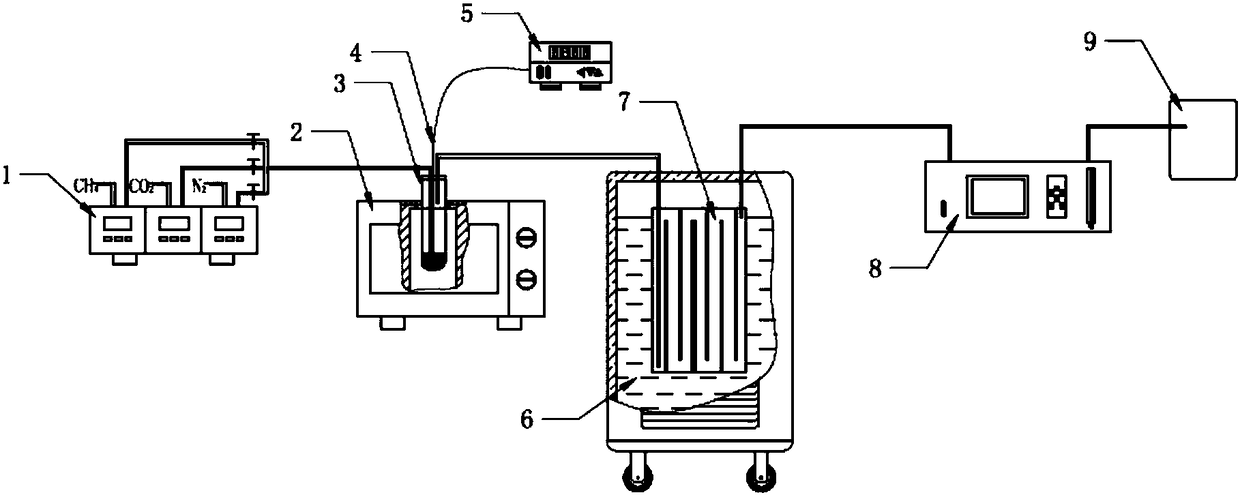 Device and method for lignite and biomass microwave co-pyrolysis reaction