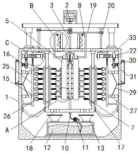 Water circulation flushing type cleaning machine for agricultural product surface processing