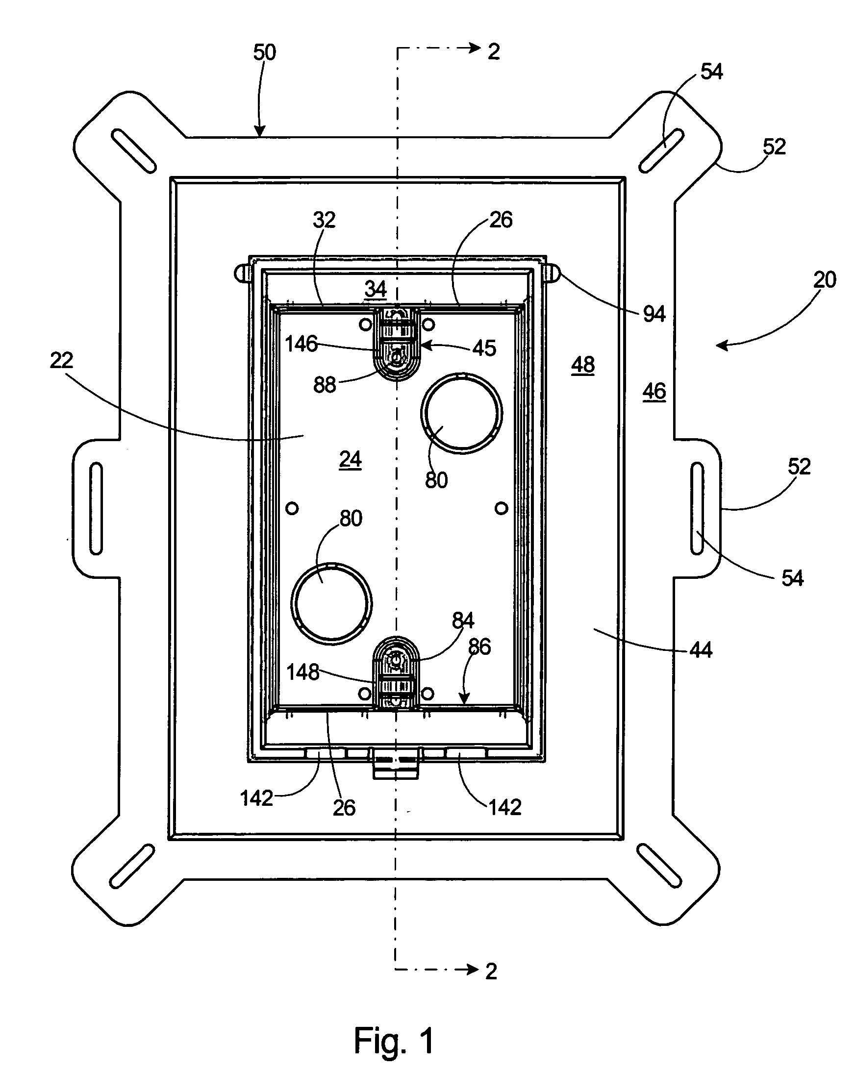 Rainproof recessed outlet box