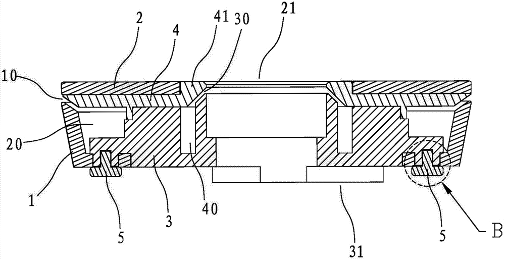 Combustor with glass and of complex structure