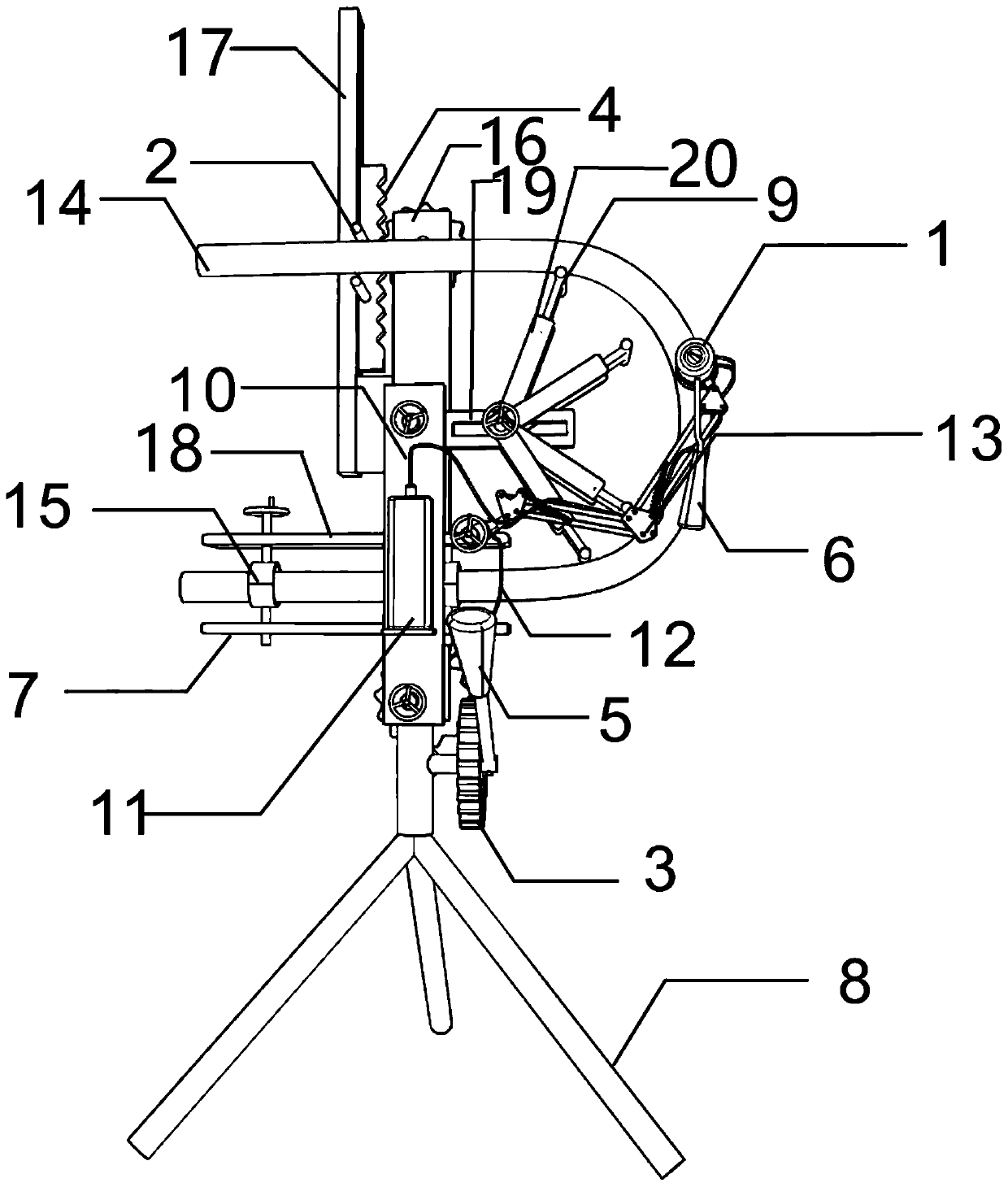 A device for assisting hot bending of bamboo