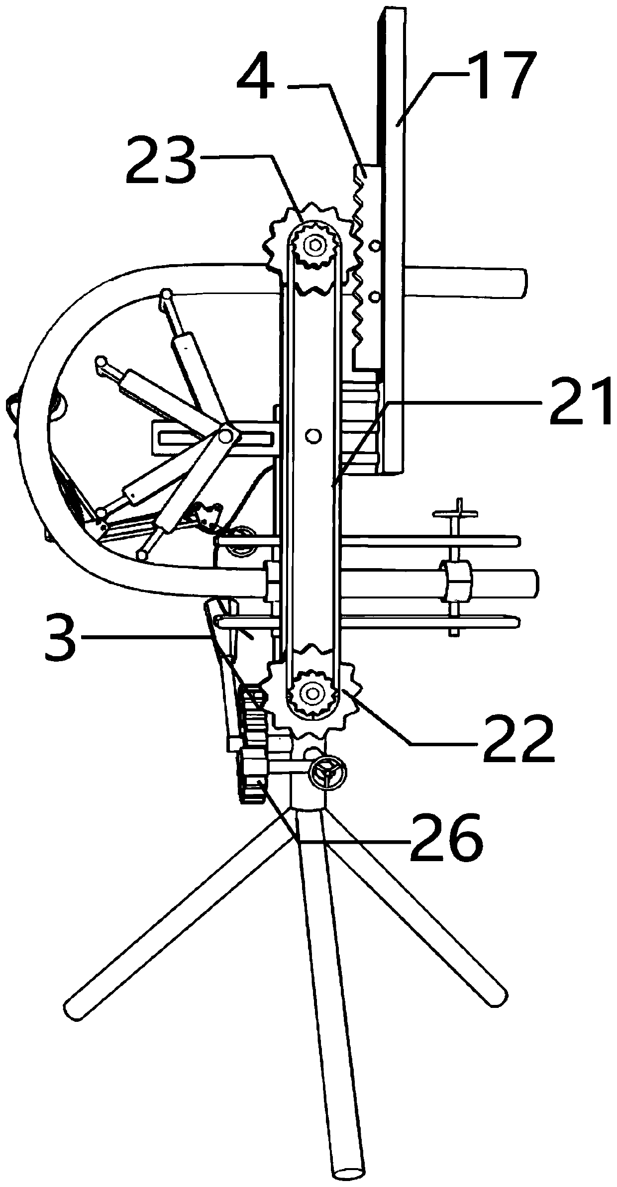 A device for assisting hot bending of bamboo