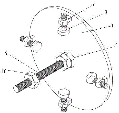 Tool for fixing grinding ring for high-pressure flange sealing face