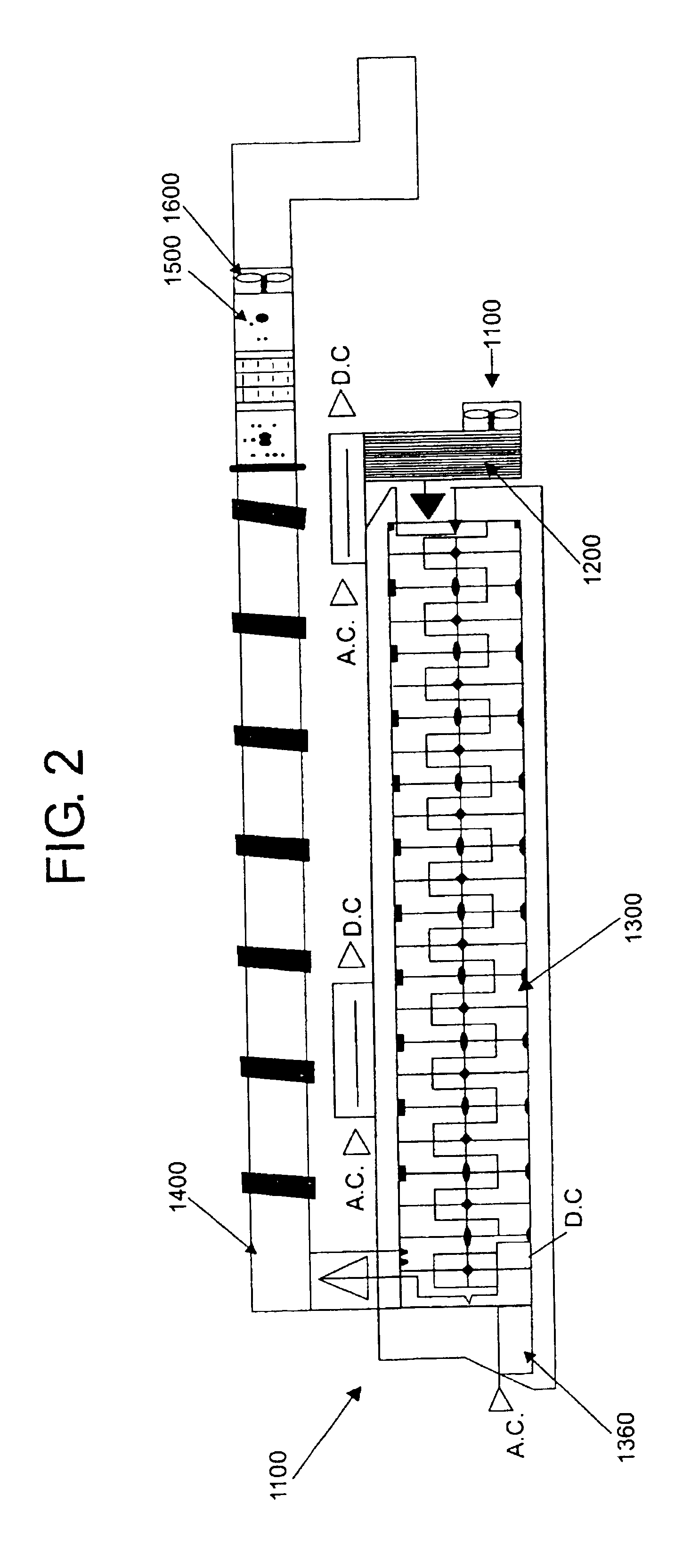 Combined system for removing contaminants from gas effluents