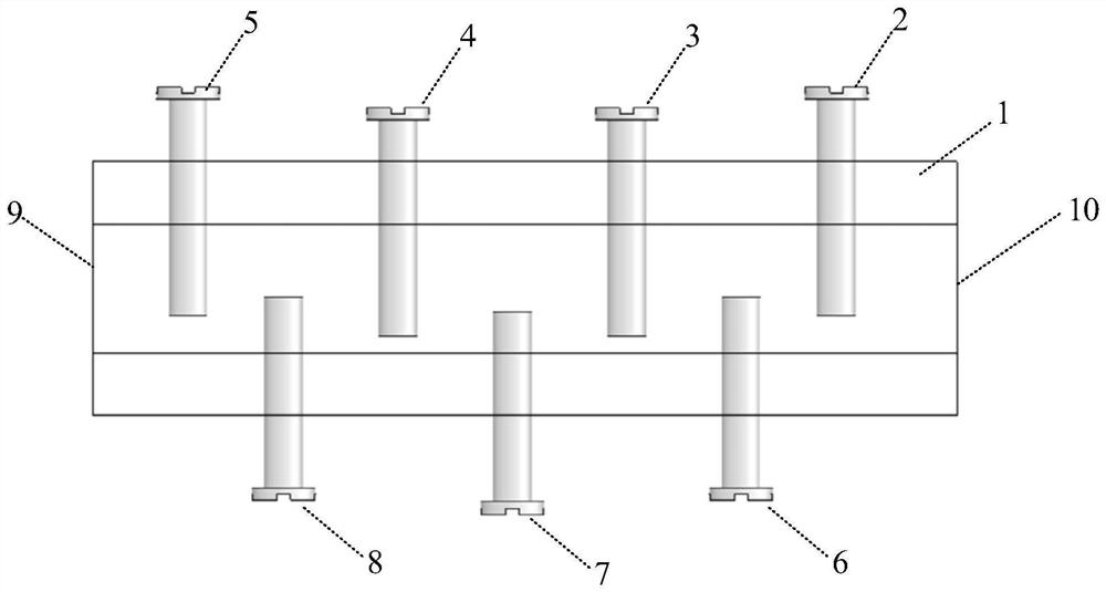 Coaxial waveguide filtering antenna with adjustable frequency